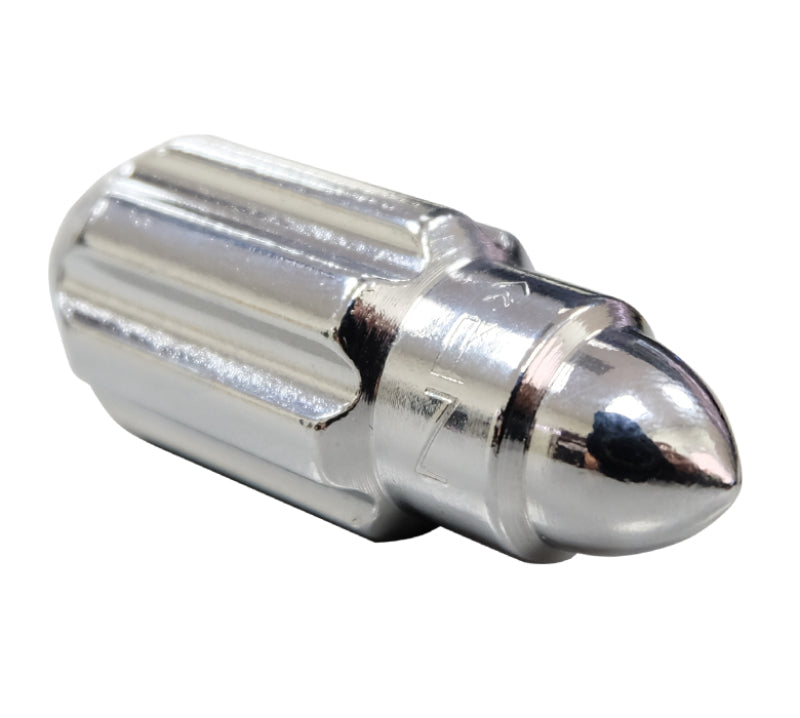 NRG 500 Series M12 X 1.5 Bullet Shape Steel Lug Nut Set - 21 Pc w/Lock Key - Silver-thumbmail-4