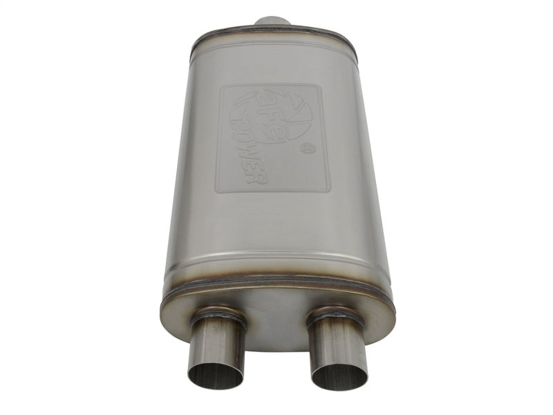 aFe MACHForce XP SS Muffler 3in Center Inlet / 2.5in Dual Outlets 22in L x 11in W x 6in H Body-thumbmail-4