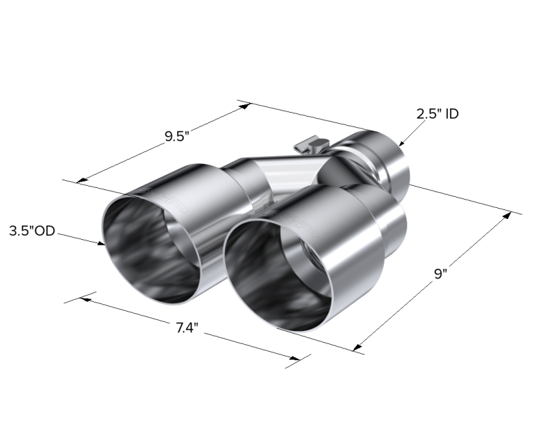 MBRP Universal T304 SS Dual Tip 3.5in OD/2.5in Inlet-thumbmail-3