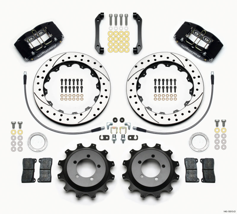 Wilwood Dynapro Radial Rear Kit 12.88in Drilled 2006-2007 Subaru WRX w/Lines-thumbmail-1