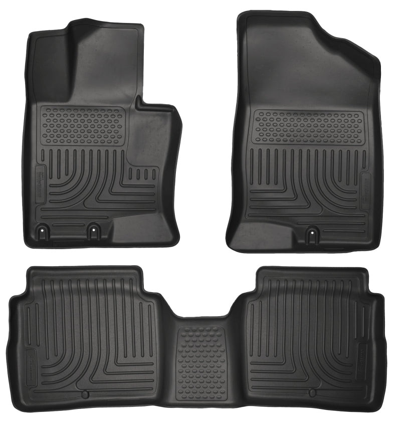 Husky Liners 11-14 Kia Optima Weatherbeater Black Front & 2nd Seat Floor Liners-thumbmail-3