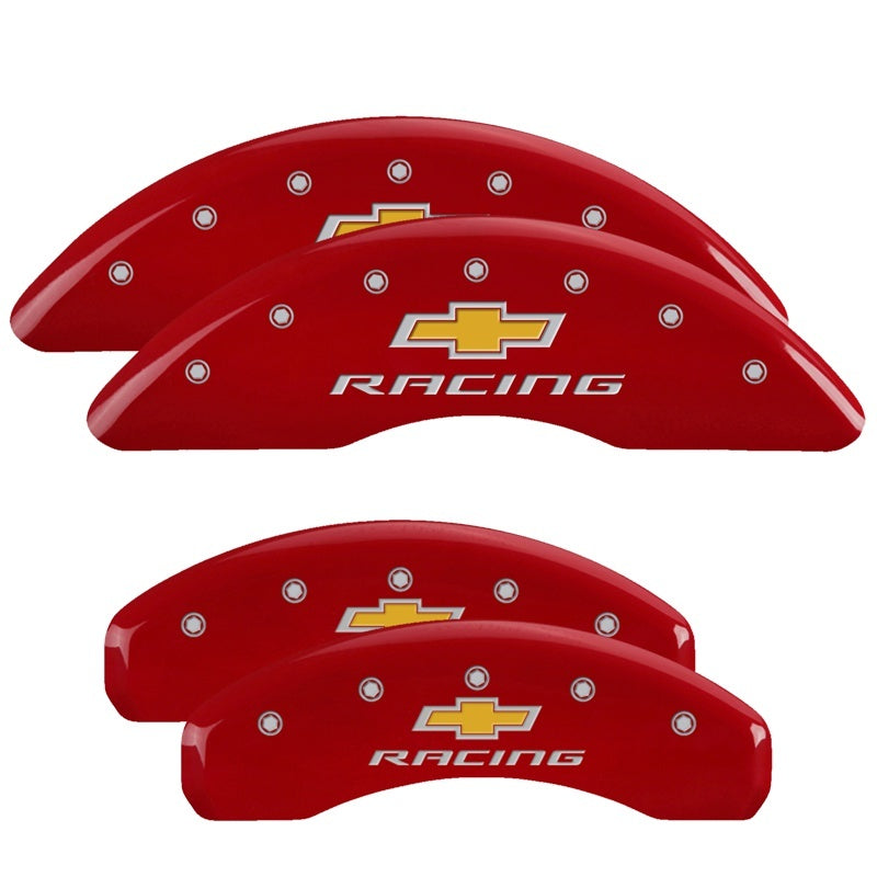 MGP 4 Caliper Covers Engraved Front & Rear MGP Red finish silver ch-thumbmail-3