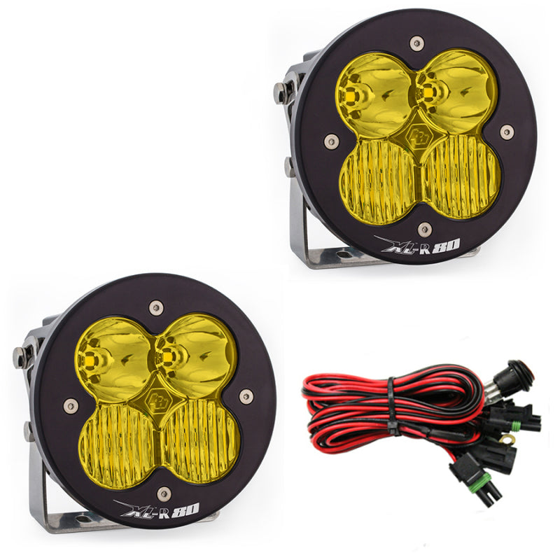 Baja Designs XL R 80 Series Driving Combo Pattern Pair LED Light Pods - Amber-thumbmail-1