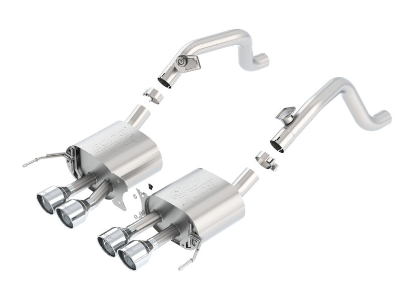 Borla 14-15 Chevy Corvette C7 w/o AFM w/o NPP Atak Rear Section Exhaust Quad Rd RL Tips-thumbmail-2