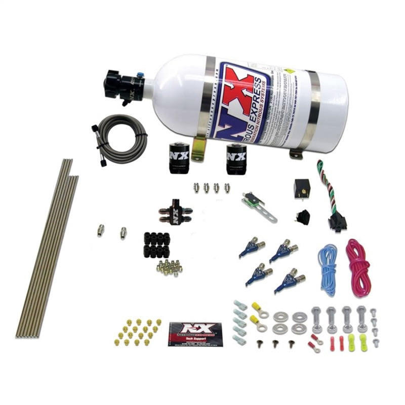 Nitrous Express 4 Cyl Gas Nitrous Kit (100-250HP) w/10lb Bottle-thumbmail-2