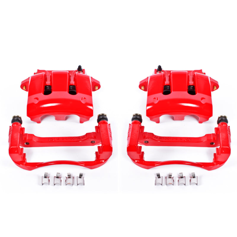 Power Stop 05-10 Ford Mustang Front Red Calipers w/Brackets - Pair-thumbmail-2