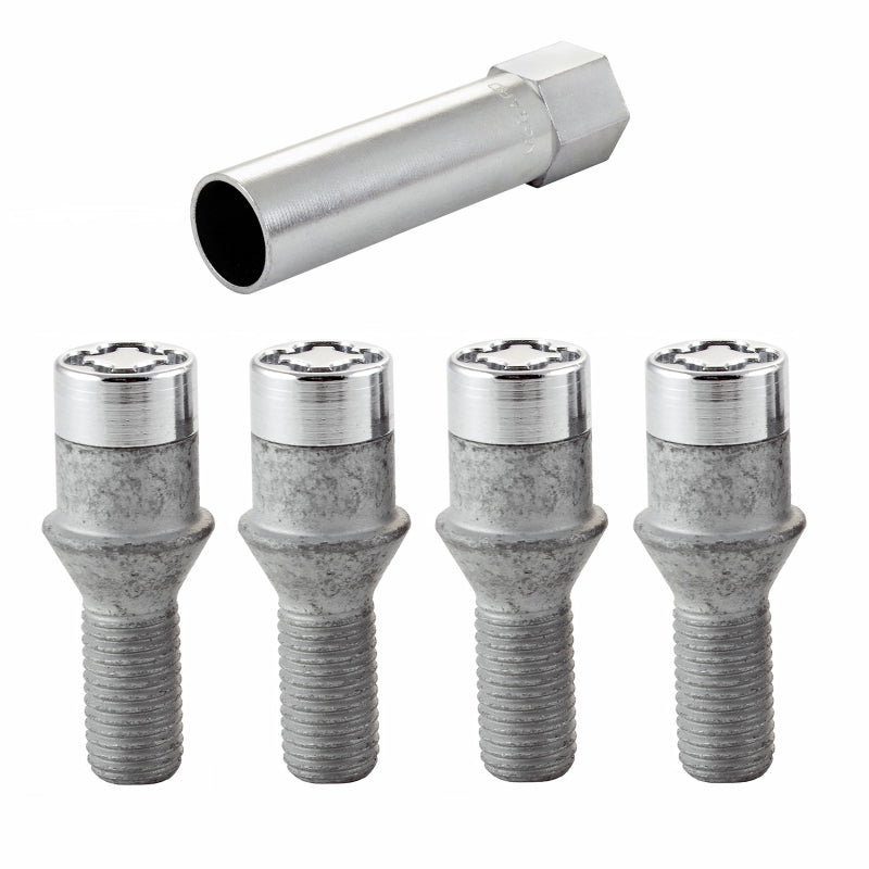 McGard Wheel Lock Bolt Set - 4pk. (Tuner / Cone Seat) M12X1.5 / 17mm Hex / 22.4mm Shank L. - Chrome-thumbmail-6