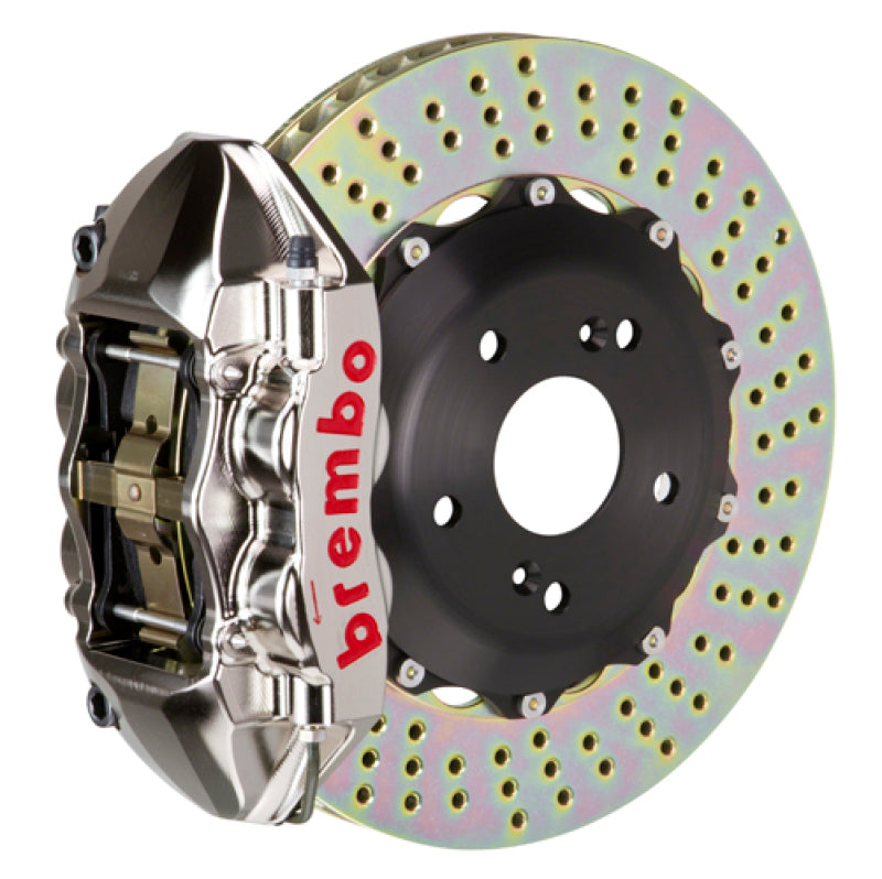 Brembo 16+ Miata MX-5 (ND) Front GTR BBK 4 Piston Billet328x28 2pc Rotor Drilled- Nickel Plated-thumbmail-1