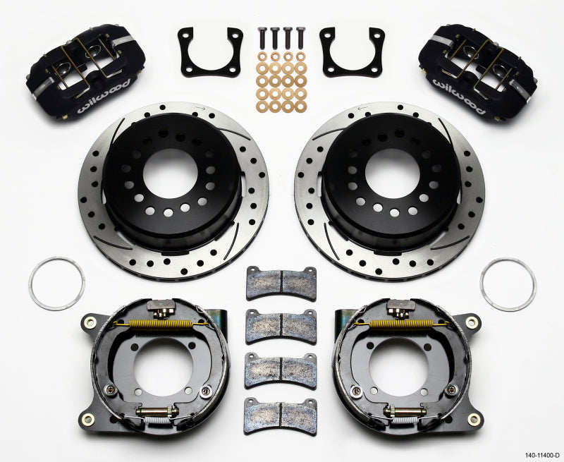 Wilwood Dynapro Low-Profile 11.00in P-Brake Kit Drilled Chevy 12 Bolt Spcl 2.81in Off Stag Mount-thumbmail-1