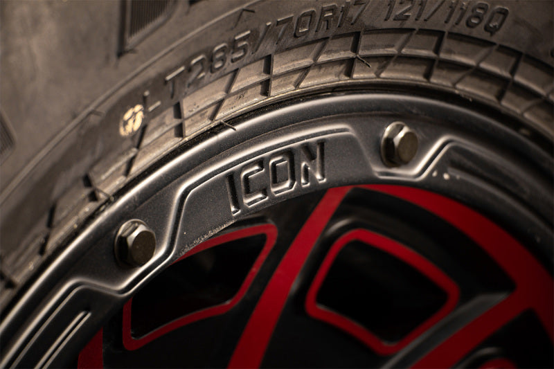 ICON Victory 17x8.5 6x120 0mm Offset 4.75in BS Satin Black w/Red Tint Wheel-thumbmail-5