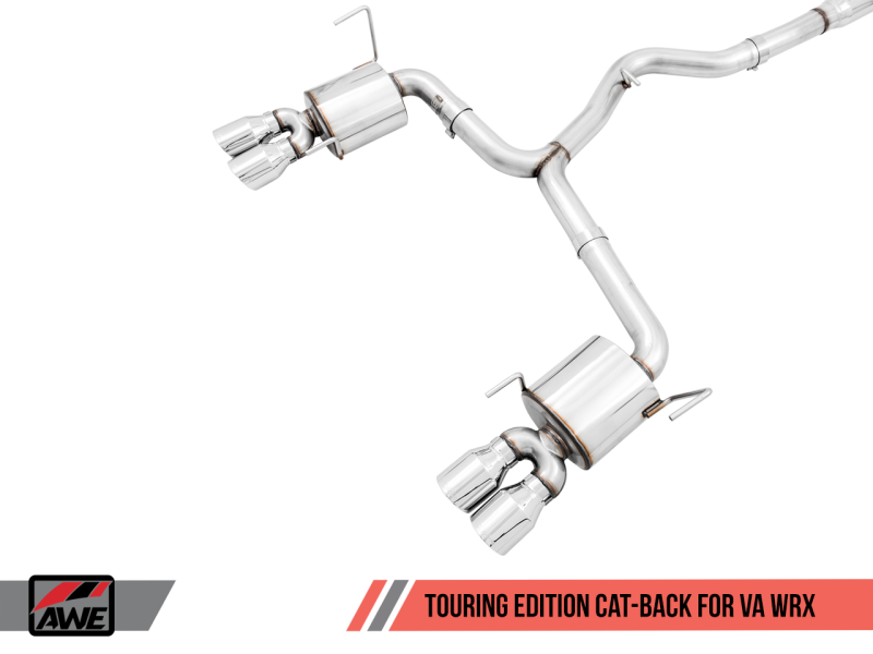 AWE Tuning 2015+ Subaru WRX VA Sedan Touring Edition Exhaust - Chrome Silver Tips (102mm)-thumbmail-5