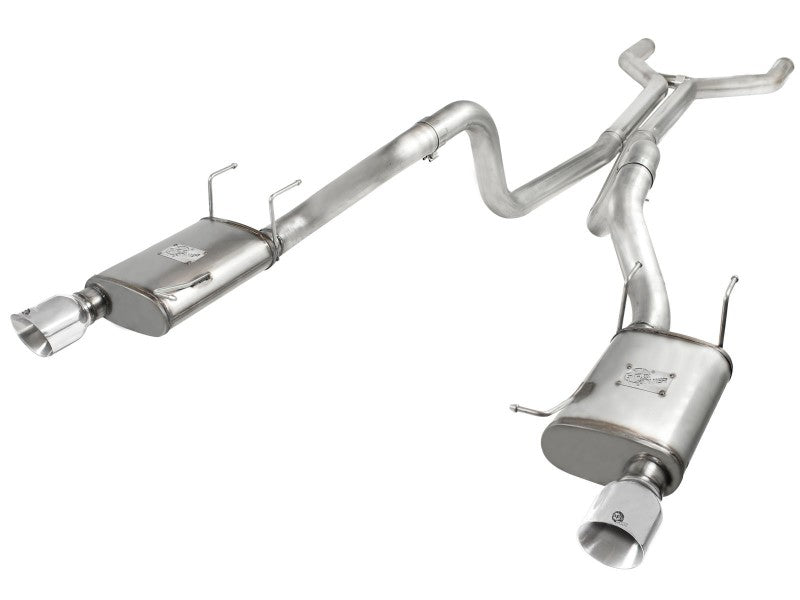 aFe MACHForce XP Cat-Back Exhaust 3in SS w/ Polished Tips 11-14 Ford Mustang GT V8 5.0L-thumbmail-2