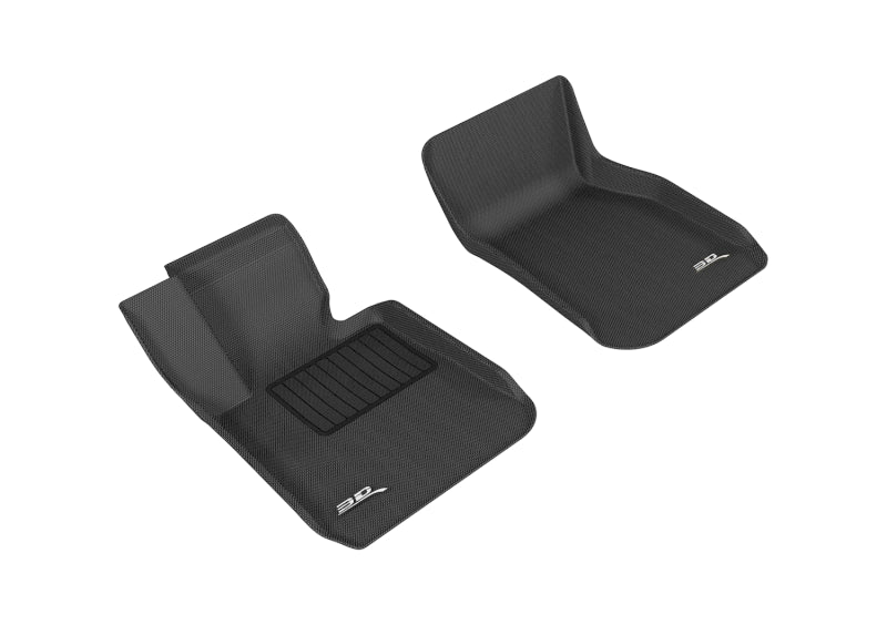 3D MAXpider 2012-2019 BMW 3 Series F30/F34 Kagu 1st Row Floormat - Black-thumbmail-1