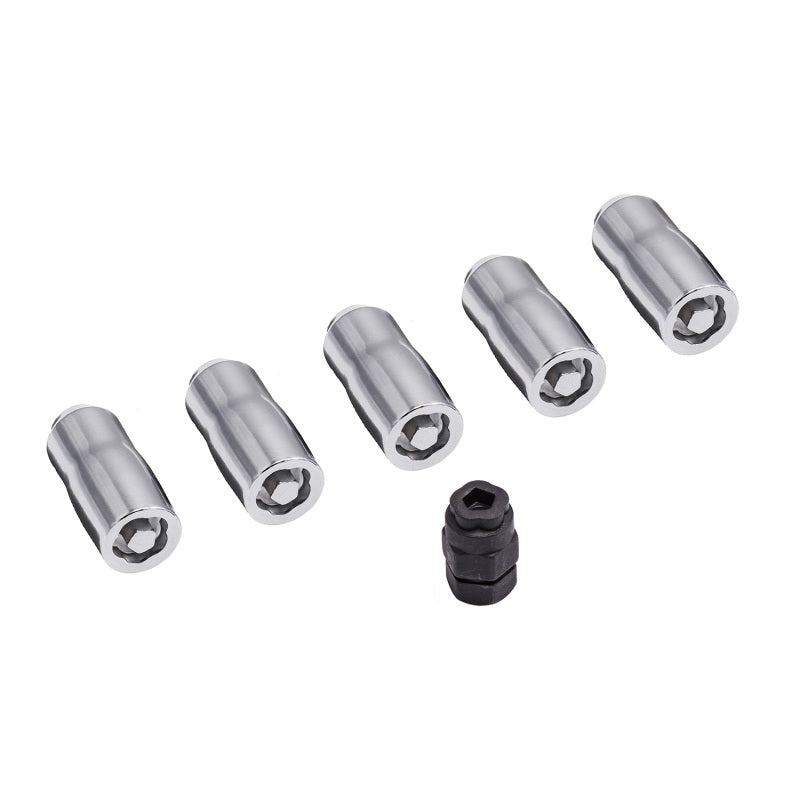 Rugged Ridge Wheel Lock Nut Set 5 Nuts w/Key Chrome M14-1.5-thumbmail-2