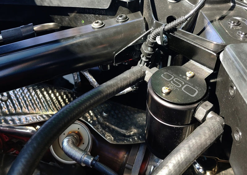 J&L 20-21 Chevrolet Corvette 6.2L LT2 Targa Top Passenger Side Oil Separator 3.0 - Black Anodized-thumbmail-2