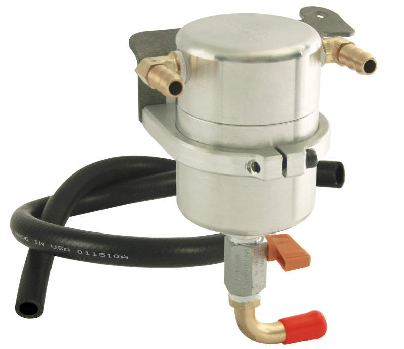 Moroso 07-14 Ford Mustang Shelby GT500 Air/Oil Separator Catch Can - Billet Aluminum-thumbmail-1