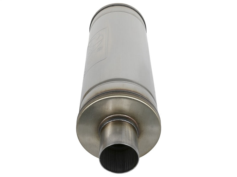 aFe MACH Force-Xp 409 SS Muffler 2.5in Center/Center 18in L x 6in Dia - Round Body-thumbmail-6
