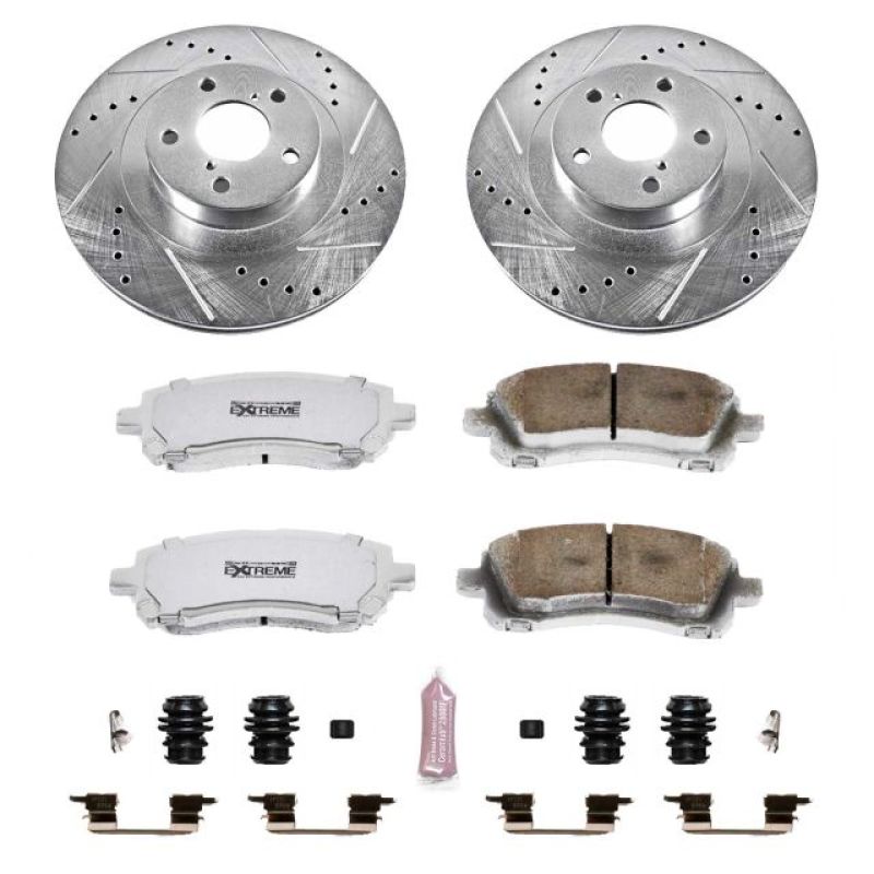 Power Stop 02-03 Subaru Impreza Front Z26 Street Warrior Brake Kit-thumbmail-1