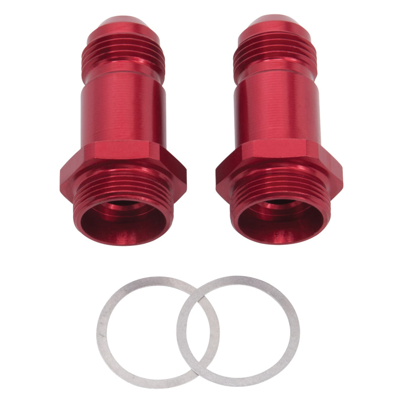 Russell Performance -8 AN Carb Adapter Fittings (2 pcs.) (Red)-thumbmail-2