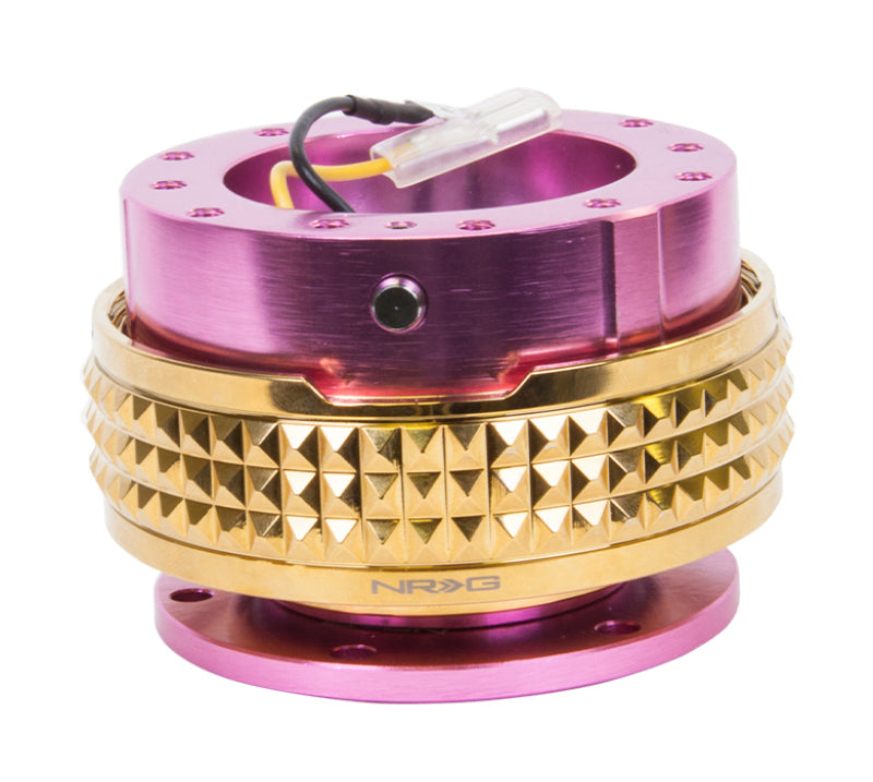 NRG Quick Release Kit - Pyramid Edition - Pink Body / Chrome Gold Pyramid Ring-thumbmail-2