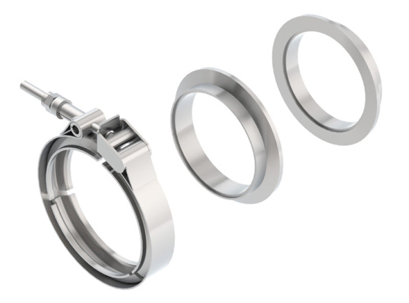 Borla Universal 3in Stainless Steel 3pc V-Band Clamp w/ Male and Female Flanges-thumbmail-1