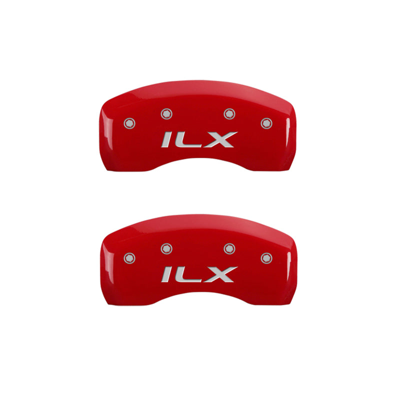 MGP 4 Caliper Covers Engraved Front Acura Engraved Rear ILX Red finish silver ch-thumbmail-5