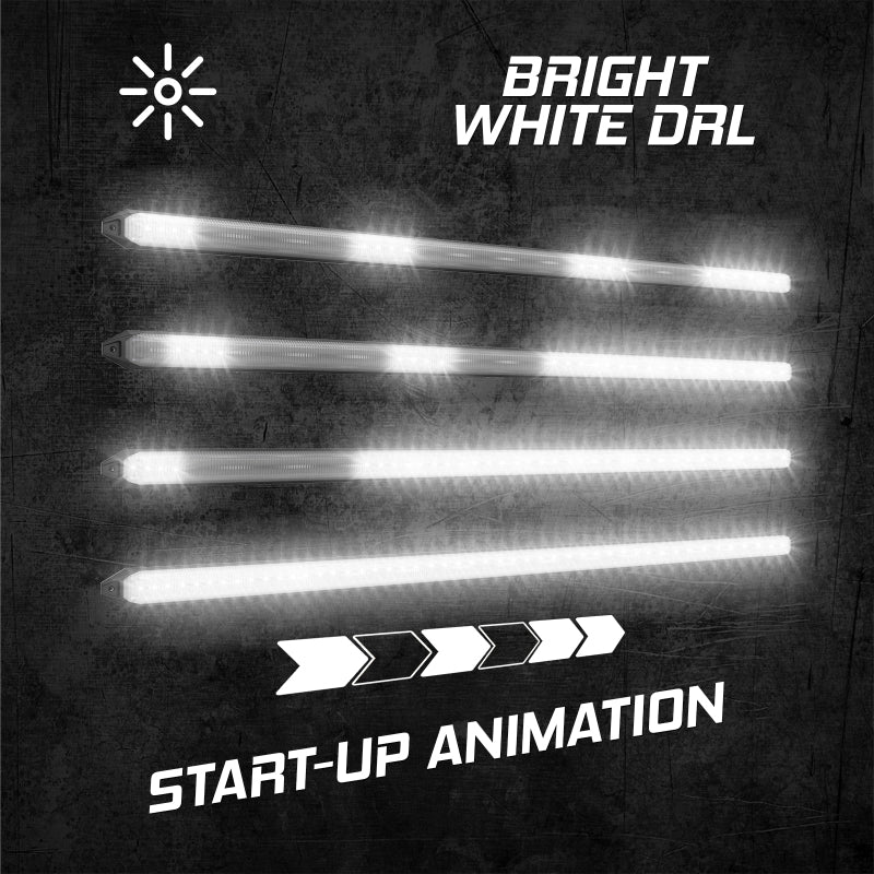 XK Glow 11In Switchback Grill Lights with Start-up Animation & Sequential Turn Signals-thumbmail-4
