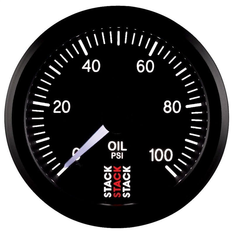 Autometer Stack 52mm 0-100 PSI 1/8in NPTF Male Pro Stepper Motor Oil Pressure Gauge - Black-thumbmail-4