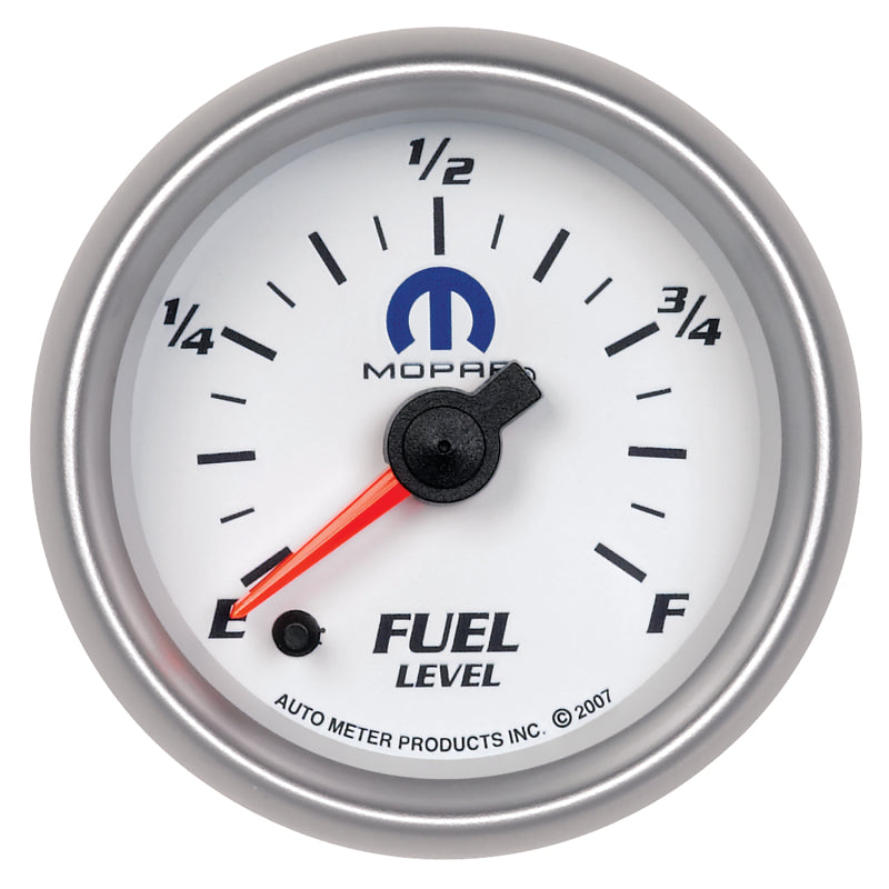 AutoMeter Gauge Fuel Level 2-1/16in. 0-280 Ohm Programmable White Mopar-thumbmail-1