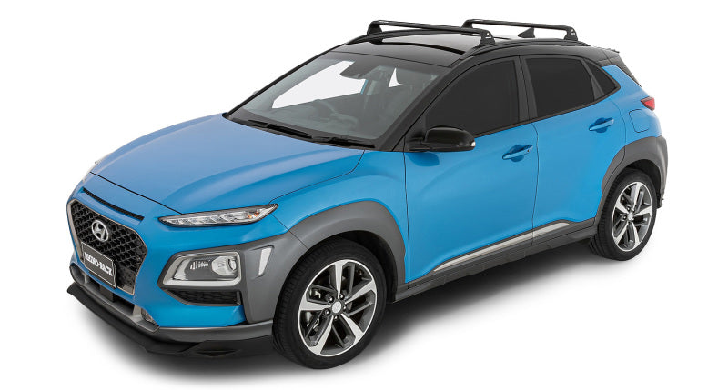 Rhino-Rack 18-22 Hyundai Kona 1st Gen 5 Door SUV w/Flush Rails Vortex RVP 2 Bar Roof Rack - Black-thumbmail-5