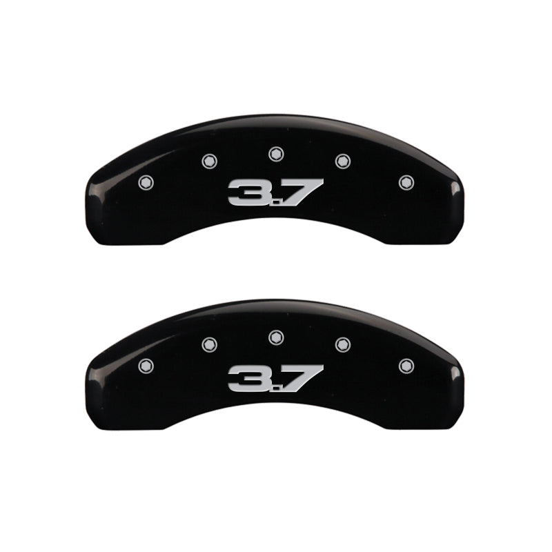 MGP 4 Caliper Covers Engraved Front 2015/Mustang Engraved Rear 2015/37 Black finish silver ch-thumbmail-4