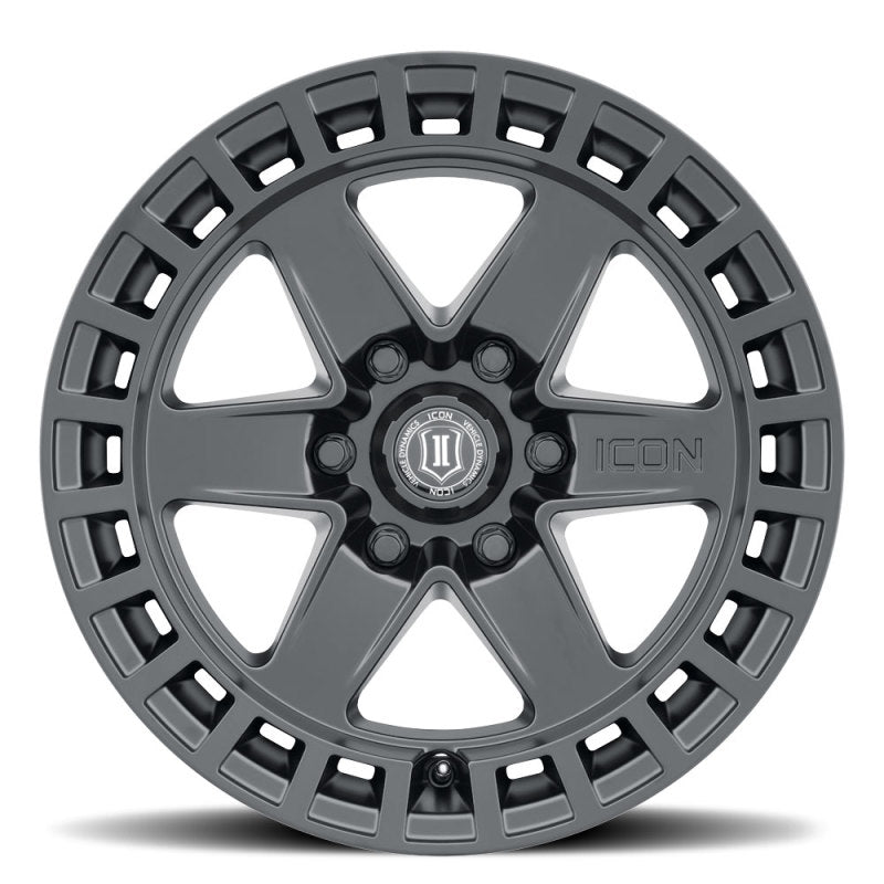 ICON Raider 17x8.5 6x120 0mm Offset 4.75in BS Satin Black Wheel-thumbmail-2