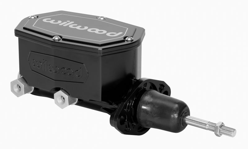 Wilwood Compact Tandem Master Cylinder - 1in Bore - w/Pushrod (Black)-thumbmail-1