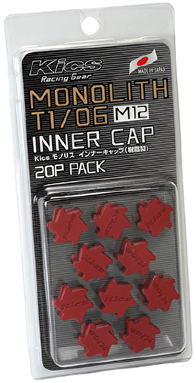 Project Kics M12 Monolith Cap - Red (Only Works For M12 Monolith Lugs) - 20 Pcs-thumbmail-1
