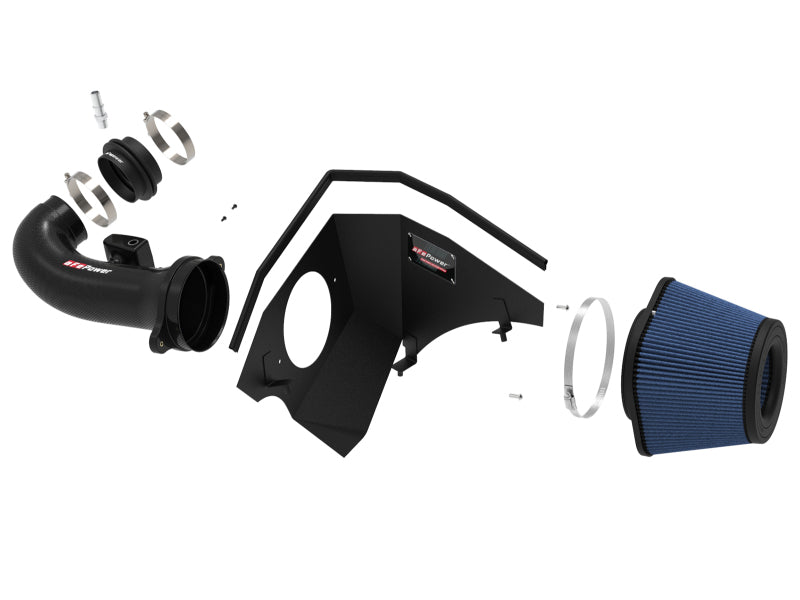 aFe 19-20 GM Trucks 5.3L/6.2L Track Series Carbon Fiber Cold Air Intake System With Pro 5R Filters-thumbmail-15
