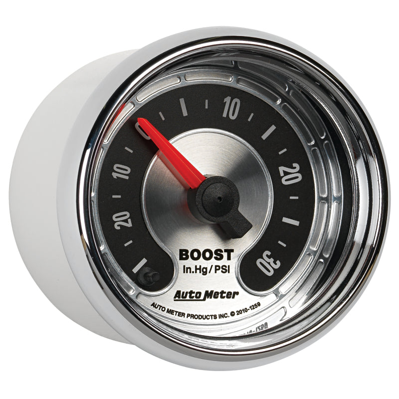 Autometer American Muscle 52mm Full Sweep Electric 30 In Hg.-Vac/30PSI Boost Vacuum Gauge-thumbmail-5