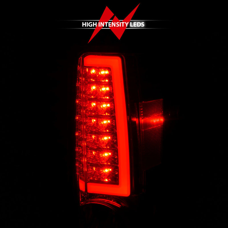 ANZO 2004-2012 Chevrolet Colorado/ GMC Canyon LED Tail Lights w/ Light Bar Chrome Housing Red/Clear-thumbmail-12