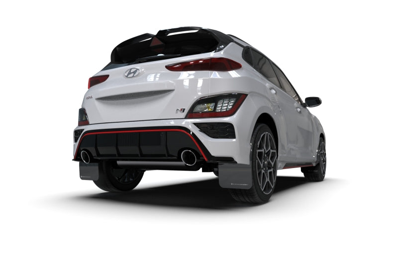 Rally Armor 2022 Hyundai Kona N Black UR Mud Flap w/ Red Logo-thumbmail-3