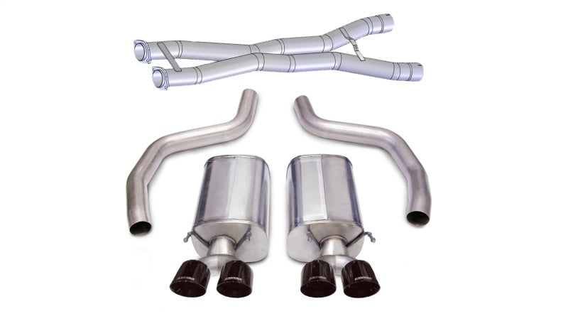 Corsa 06-13 Chevrolet Corvette C6 Z06 7.0L V8 Black Sport Cat-Back Exhaust-thumbmail-1