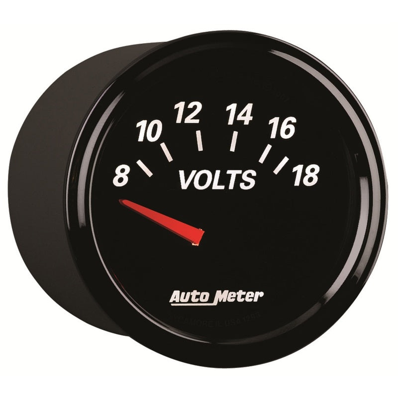 Autometer Designer Black II 52mm 18V Voltmeter Gauge-thumbmail-4