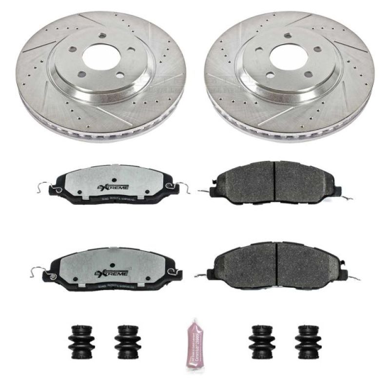 Power Stop 11-14 Ford Mustang Front Z26 Street Warrior Brake Kit-thumbmail-1