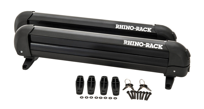 Rhino-Rack Universal Ski/Snowboard Carrier - Fits 4 Pairs of Skis or 2 Snowboards - Black-thumbmail-4