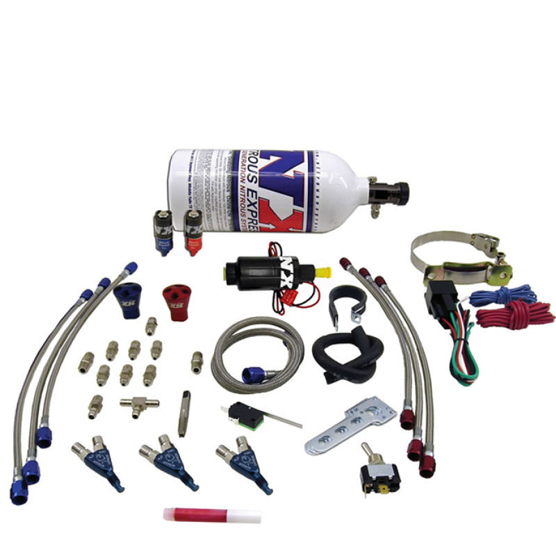 Nitrous Express Three Cyl Piranha Nitrous Kit w/2.5lb Bottle-thumbmail-2