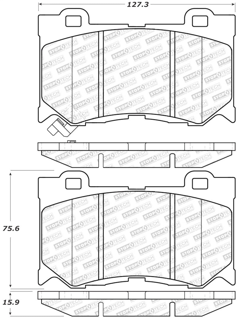 StopTech Street Select Brake Pads - Front-thumbmail-1