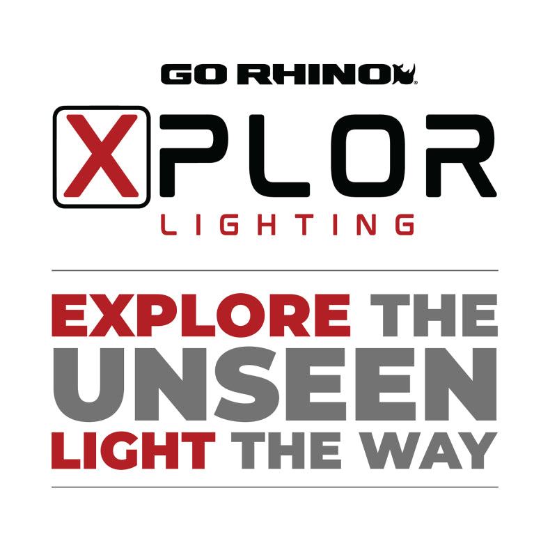 Go Rhino Xplor Bright Series Rectangle SingleLED Spot Light Kit (Surface Mount) 5in. - Blk (Pair)-thumbmail-5