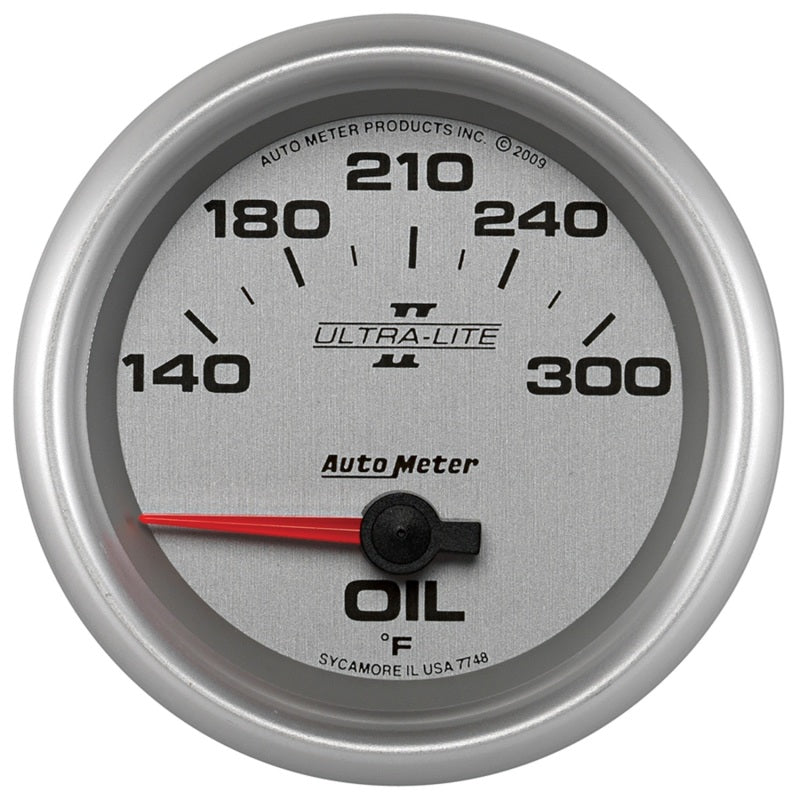 Autometer Ultra-Lite II 2 5/8in 140-300 Degree F Short Sweep Electronic Oil Temperature Gauge-thumbmail-1