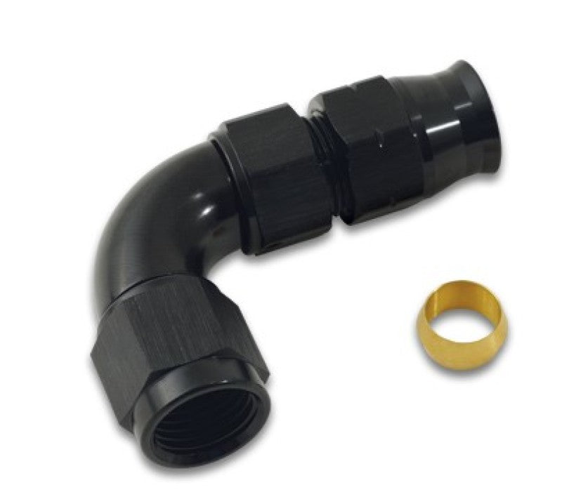 Vibrant 1/2In Tube to -8AN Female 90 Degree Union Adapter Fitting w/ Olive Inserts-thumbmail-2
