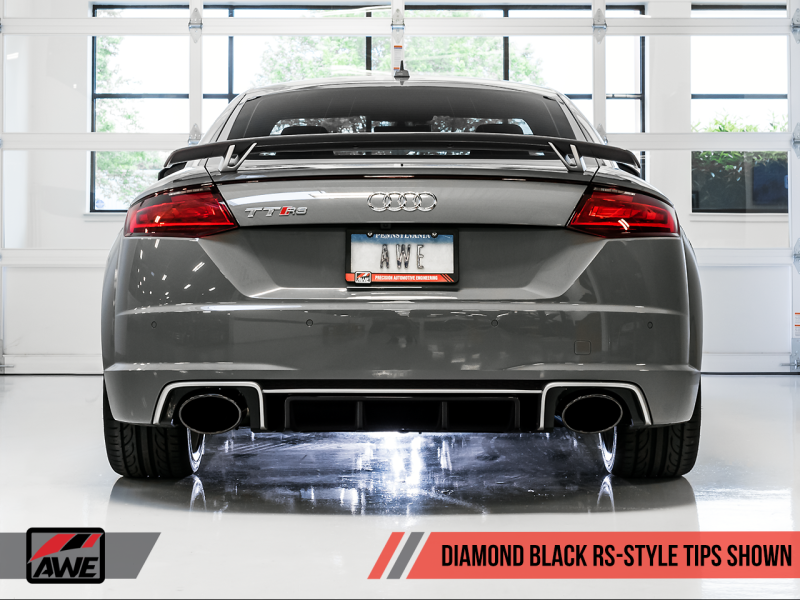 AWE Tuning 18-19 Audi TT RS 8S/RK3 2.5L Turbo Track Edition Exhaust - Diamond Black RS-Style Tips-thumbmail-5