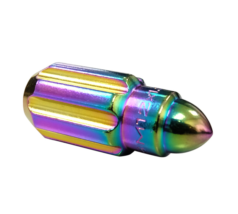 NRG 500 Series M12 X 1.5 Bullet Shape Steel Lug Nut Set - 21 Pc w/Lock Key - Neochrome-thumbmail-7