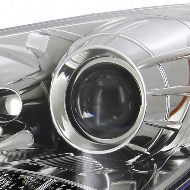 Spec D 2010-2012 Hyundai Genesis Coupe Projector Headlights w/ SMD LED Light Strip (Chrome Housing/Clear Lens)